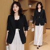 小西装外套时尚V领显瘦简单大秋新款韩版休闲西服上衣HBLJRA760 商品缩略图1