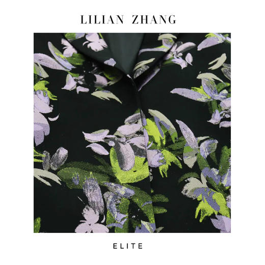 定制—“紫气东来” 提花束腰茧型风衣外套  1907003 商品图3