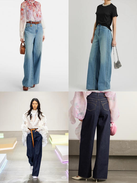 816-4 独家圆正 zimm阔腿牛仔裤  爱心扣吊坠 夸张显腰细显腿长 高个入呀 商品图0