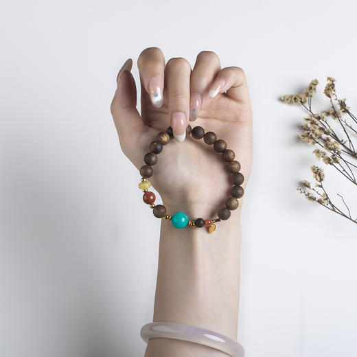 xy0555沉香+南红天河石手串 商品图7