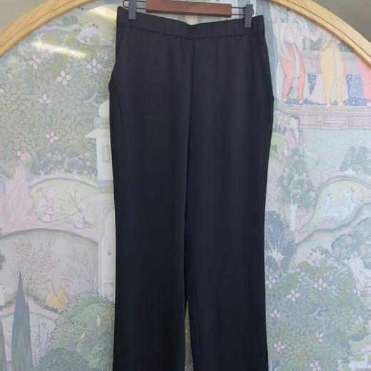 【à perles】通勤满分 纯真丝黑色西裤 商品图0