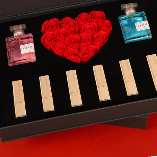 持久显色【一次得多种颜色！轻松应对不同场合】色泽饱满，质感顺滑，520七夕情人节中国风雕花口红礼盒香水套装玫瑰礼盒送女朋友老婆。ra 商品图8