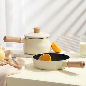 黄小厨（NOOBHUANG）黄小厨肆月系列抗菌不粘锅两件套HXC-L-TZ019