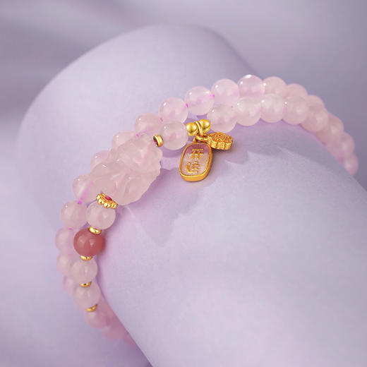 金六福吉祥沁粉佳人粉水晶手串JLFJSC1043★ 商品图5