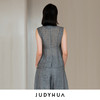 JUDYHUA J For Judy莫兰迪灰夏季极简苎麻马甲 商品缩略图1