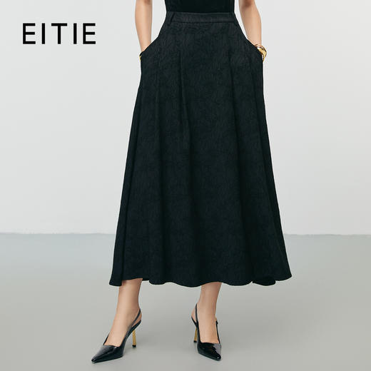 EITIE爱特爱秋季新款高腰a字显瘦通勤时尚半身裙7906612 商品图0