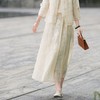 西子/亚麻新中式祥云纹提花改良马面裙/BQBH1497 商品缩略图9