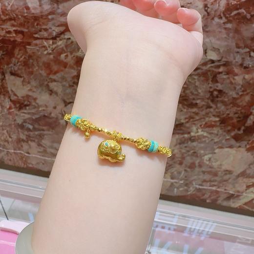 黄金小吉象手链 足金闪耀蹦迪珠手链【按克计价黄金2】MEMORA诗普琳GB315401 商品图5