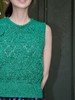 TYNVIE 手工编织钩针纹理花卉钻石图案背心-绿色 商品缩略图6