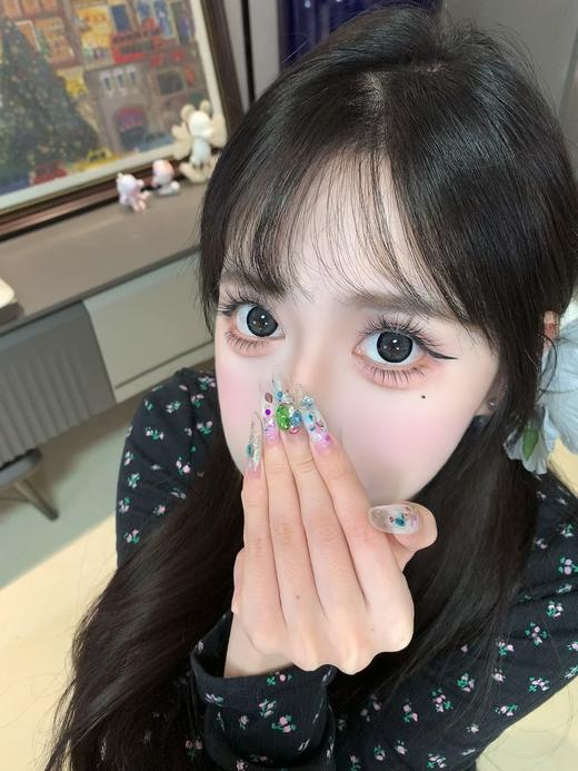 kaylens旗下｜黑兔松饼&芝麻汤圆｜14.5mm白狮参考着色大直径 ｜日抛十片装 商品图12