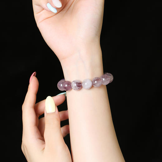 「情绪盾牌」灵机生活馆紫绒兔毛手链优雅高贵级人百搭小众新款送女友同水晶 商品图2