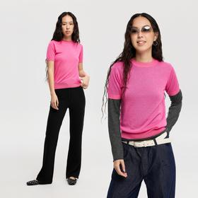 oneup羊毛卷边圆领针织衫