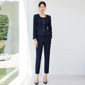 IWY/高端干练职业套装女正装西服置业顾问职业装西装售楼部通勤工作服25CP813