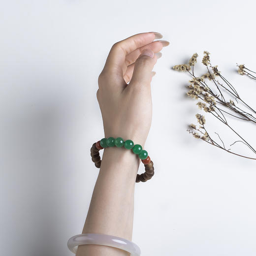 xy0556沉香+南红非洲翠手串 商品图9