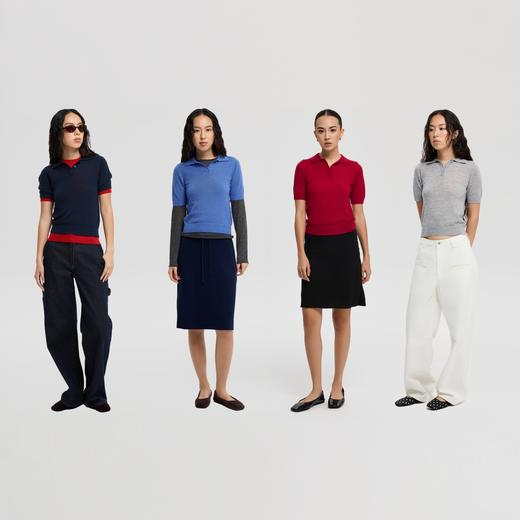 oneup羊毛针织短袖Polo 商品图4