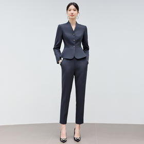 IWY/高端西装正装女职业套装藏青色面试商务工作服西服两件套25CP809