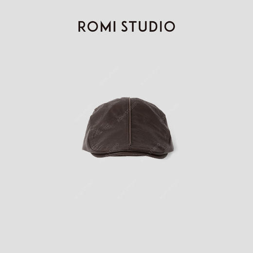 ROMI STUDIO“个性英伦”皮质立体感文艺复古做旧贝雷帽 RWCAP36112 商品图1
