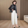KQL422H81332025秋季新款休闲百搭花苞阔腿裤女时尚洋气马甲两件套 商品缩略图2