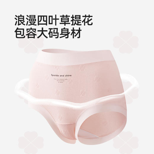 高腰大码内裤女200斤纯棉10A抗菌加长裆收腹提臀a类全棉506# 商品图3