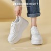 【超轻量小白鞋】ZHR 则则6.5增高小白鞋圆头系带厚底女鞋3802965 商品缩略图1