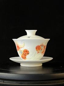 珐琅彩三才盖碗《金玉满堂》