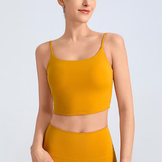【145元任选3件】跃牌 “晨”系列 瑜伽背心带胸垫女无痕运动美背内衣背心式方领吊带瑜伽服文胸DDWX（活动产品，收货7天内支持退换） 商品图4