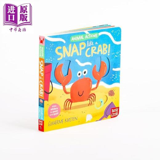 【中商原版】动物动作 螃蟹夹钳 Animal Actions Snap Like a Crab 英文原版 儿童纸板书 新奇绘本 亲子图画书 进口低幼童书 商品图1