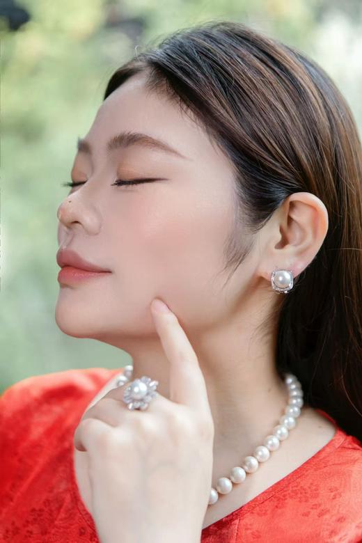 🎋七夕&诸暨溯源专场【淡水 有核正圆珍珠系列 经典款】经典正圆款，永不过时，高亮光泽，极微瑕品质，大圆珠项链可开GRC珠宝级证书，小米珠、戒指开珠宝小证书，耳饰不开证书 商品图12