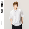 PINLI品立夏季新款男士圆领落肩纯色短袖T恤打底衫GD231111021 商品缩略图1