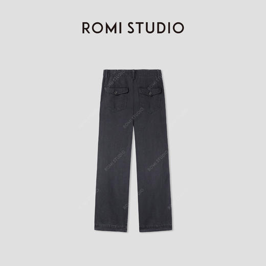 ROMI STUDIO“复古丹宁”棉麻混纺酵洗竹节肌理感牛仔裤 RWCSXD1966 商品图1