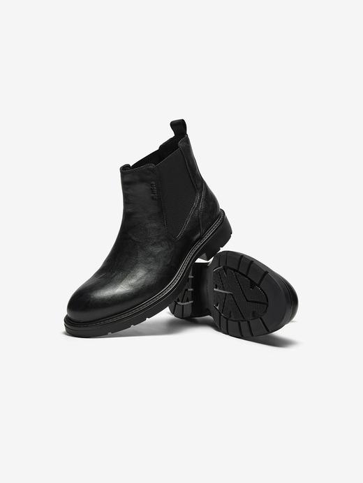 【云粉节】【拔佳】BF楼Bata切尔西靴男2025冬款英伦风牛皮粗跟短筒靴29692DD5   吊牌价1359    活动价799 商品图3