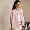 OLrain欧芮儿2025新款女秋季粉色翻领刺绣慵懒松弛通勤长袖衬衫 商品缩略图0