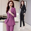 西装套装春秋高级感时尚气质干练修身收腰职业装两件套HBLJRA687 商品缩略图3