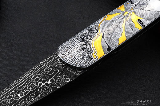 三希堂  现代刀系列  瑞鹤祥龙  未开刃 商品图3