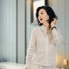 西子/【南法亚麻】法国雨露麻重工刺绣慵懒风设计感翻领长袖百搭衬衫/CSBH1491 商品缩略图6