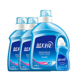 蓝月亮亮白增艳薰衣草全瓶装洗衣液2kg+1kg*2+手洗80g