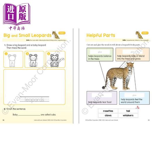 【中商原版】Listen and Learn Animals Grade 1 听故事学英语系列 动物 一年级 Evan-Moor 美国英文原版 小学学习活动练习册 商品图1