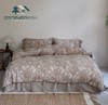 松植屋A类棉麻绑带款四件套日系风花卉撞色提花亚麻棉肌理床单被套 商品缩略图12