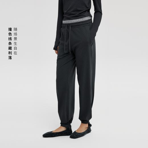 oneup双腰头弹力运动长裤 商品图2