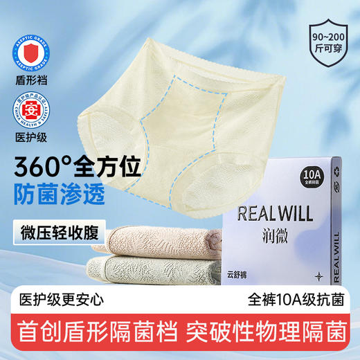 N2-【设计师款】润微首创360º🛡形隔菌裤 医护级更安心 双层收腹高腰款 含玻尿酸加长裆女内裤  云盾裤 商品图6