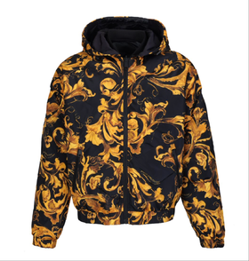 Versace 范思哲 男士双面穿可拆卸帽白鸭绒羽绒服12425