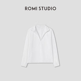 ROMI STUDIO“中古理念”美国匹马棉高密高支双V领衬衫 RWCRST3434