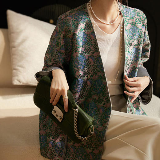 HERA CHOLE非遗苎蚕丝宋锦新中式外套，锦绣华服，一眼沦陷的东方高级感【3-5天发货】 商品图2