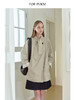 ForPoem 现货 25/FW原创设计系带领口休闲镂空花边袖口风衣外套 商品缩略图0