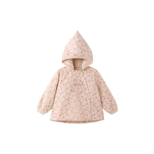 【商场同款】英氏儿童短外套加绒女童秋冬连帽新款温暖夹克可爱 商品图4