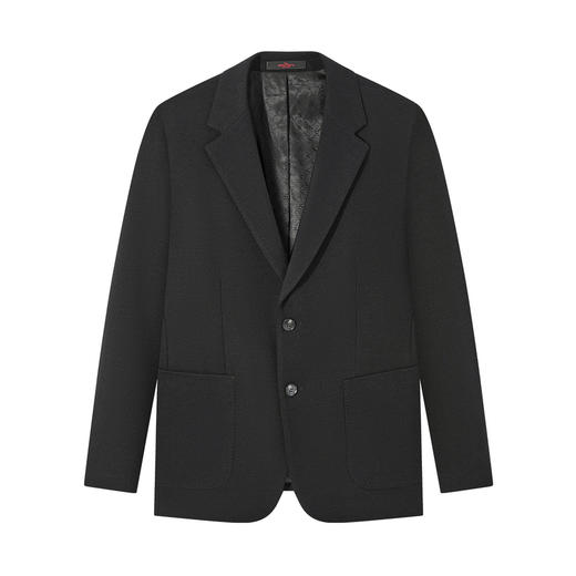 【含羊毛】柒牌男装2025秋季平驳领针织肌理中青年休闲西服外套129C70190 商品图4