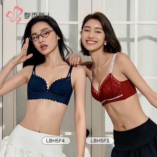 都市丽人内衣女士蕾丝内衣文胸B杯可穿树脂胶圈三排四扣LBH5F3 商品图1