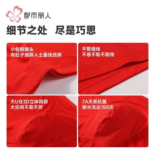都市丽人内裤男士内裤60S木莱尔内裤小包根平角内裤男内裤FKHC40 商品图7