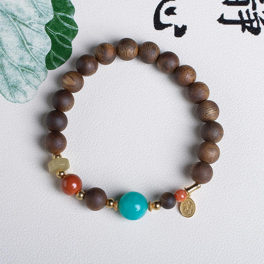 xy0555沉香+南红天河石手串 商品图0