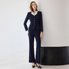 IWY/藏青色气质拼接领西装套装女2025新款长袖总裁商务职业正装25CP826 商品缩略图2